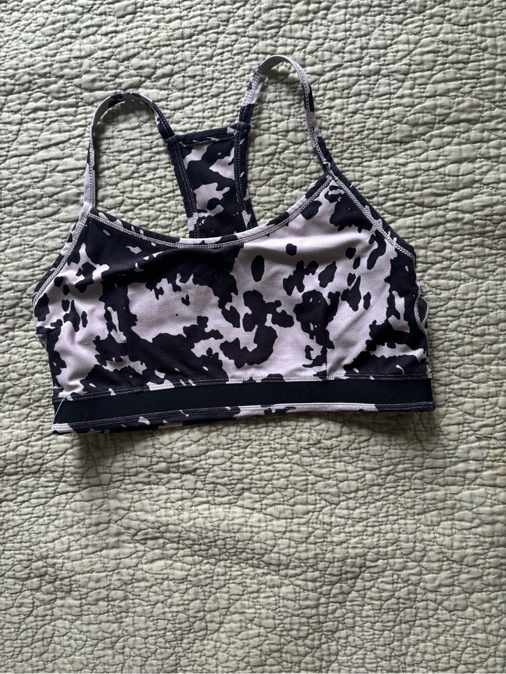 🎉 3/$15 Sage Cowhide Print Sports Bra - Picture 4 of 7